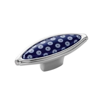 GAŁKA Meblowa Ceramiczna 69x25 Cosmopolitan Rączka CHROM + wzorek