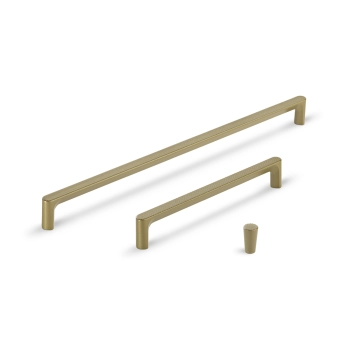 GAŁKA Meblowa 30x12 Ryflowana AQUA Nowoczesna Uchwyt Reling ZŁOTY Mat