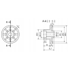 2 szt – Rolka meblowa do tapczanu dwustopniowa W = 31,70 mm