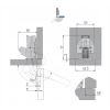 Zawias meblowy 155° GTV samodomyk ZM-HCKT155BE