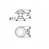 7x GAŁKA MEBLOWA MINI fi 11 mm UCHWYT ZŁOTY GAMET