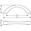 3 szt - Uchwyt meblowy, rączka do szafek SATYNA L-64 mm C-622 G3