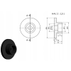 2 szt – Rolka meblowa do tapczanu dwustopniowa W = 21 mm