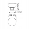 Gałka meblowa duża FI 32 mm, rączka, uchwyt CHROM POŁYSK G2 A-823