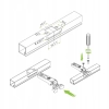 Zawias meblowy prosty do ramek ALU + prowadnik FGV