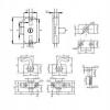 Zamek meblowy baskwilowy 922 dociągający okucie 16,5x22