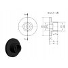 2 szt – Rolka meblowa do tapczanu dwustopniowa W = 25 mm