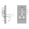 2 szt - Zawias meblowy 90° równoległy GTV + prowadnik samodomyk ZM-HCKT90-BE-S