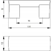 3 szt - Uchwyt meblowy, rączka do szafek aluminium TL2 L-96 mm C-983