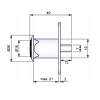 Zamek meblowy bolcowy wciskany, do drzwi przesuwnych ZB-208