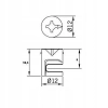 Mimośród fi 12, złącze meblowe, zaczep - op 12 szt