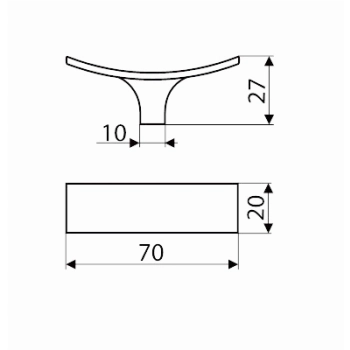 Uchwyt meblowy, rączka do szafek ALUMINIUM Gamet A1037 GU22