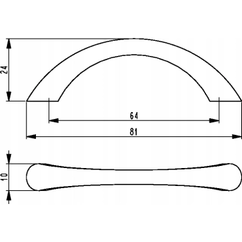 3 szt - Uchwyt meblowy, rączka do szafek SATYNA L-64 mm C-622 G3