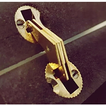2 szt - Zawias meblowy cylinfryczny FI 12 mm MOSIĄDZ
