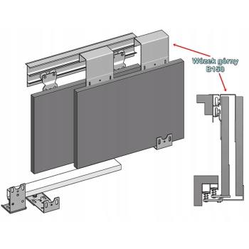 WÓZEK GÓRNY drzwi przesuwnych szafy SUPREMO B150