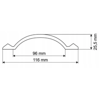 3 szt - Uchwyt meblowy UR07011/96 stare srebro
