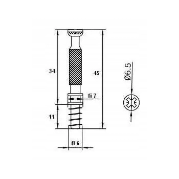 30 szt - Trzpień, zaczep mimośrodu EUR 34 ø 7 mm, łącznik