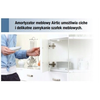 2 szt – Odbojnik meblowy AIRTIC amortyzator + adapter BIAŁY