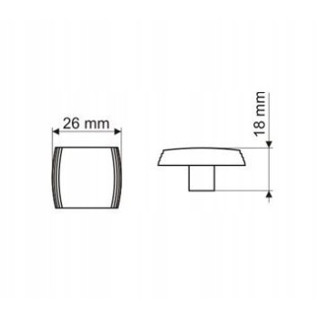 3 szt - Uchwyt meblowy, rączka do szafek mała kwadratowa ALUMINIUM GN1408