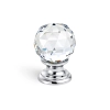 GAŁKA Meblowa 30 mm Fasetowana KRYSZTAŁ Murano MOSIĄDZ Glamour CHROM