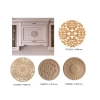DEKOR 255x25 mm Okrągła Rozeta Ornament Ozdobny Detal z Pyłu Drzewnego DIY