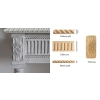 Listwa Drewniana Bukowa Warkocz Półwałek 11x5mm 1200mm Meble Dekoracja 0031M
