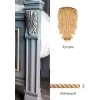 DEKOR 100x55 mm Ornament Ozdobny Liść Akantu Dekoracyjny z Pyłu Drzewnego