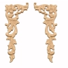 DEKOR 125x280 mm Ornament Ozdobny Dekoracyjny Narożnik Pyłu Drzewnego Prawy