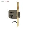 ZAMEK Meblowy na Klucz WPUSZCZANY - 20 mm - Czoło MOSIĄDZ 100x18 - LEWY