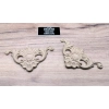 DEKOR 105x72 mm Ornament Ozdobny Dekoracyjny Narożnik z Pyłu Drzewnego DIY