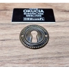 SZYLD Meblowy 30 mm Okrągły na Klucz do Zamków Meblowych MOSIĄDZ Patyna