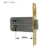 ZAMEK Meblowy na Klucz WPUSZCZANY - 45 mm - Czoło MOSIĄDZ 100x18 - LEWY