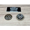 ORNAMENT MOSIĘŻNY fi 23 mm Dekor Okrągła Rozeta Kwiaty Retro Vintage Antyk