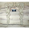 DEKOR 125x280 mm Ornament Ozdobny Dekoracyjny Narożnik Pyłu Drzewnego Prawy