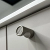 GAŁKA Meblowa 19x33 Ryflowana Riva Nowoczesna Uchwyt Reling Szary TITANIUM