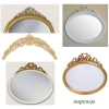 DEKOR 205x100 mm Ornament Sztukateria Korona Narożnik z Pyłu Drzewnego DIY
