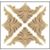 DEKOR 128x70 mm Ornament Ozdobny Dekoracyjny Narożnik z Pyłu Drzewnego DIY