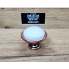 GAŁKA Meblowa Ceramiczna 40 mm BRANDO Rączka Uchwyt STARA MIEDŹ + BIAŁY
