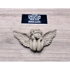 DEKOR 76x40 mm ANIOŁ Ornament Ozdobny Figurka z Pyłu Drzewnego DIY