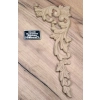 DEKOR 125x280 mm Ornament Ozdobny Dekoracyjny Narożnik Pyłu Drzewnego Prawy