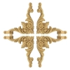 DEKOR 180x107 mm Ornament Ozdobny Dekoracyjny Narożnik z Pyłu Drzewnego DIY