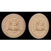 DEKOR fi 370 mm Okrągła Rozeta Ornament Ozdobny MEDUZA Pył Drzewny VERSACE