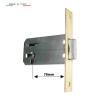ZAMEK Meblowy na Klucz WPUSZCZANY - 70 mm - Czoło MOSIĄDZ 100x18 - LEWY