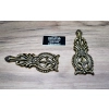 ORNAMENT MOSIĘŻNY 43x108 Dekor Ozdobny Mosiądz Złoto Retro Vintage Antyk
