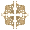 DEKOR 180x275 mm Ażurowy Narożny Ornament Ozdobny z Pyłu Drzewnego DIY