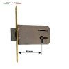 ZAMEK Meblowy na Klucz WPUSZCZANY - 45 mm - Czoło MOSIĄDZ 100x18 - PRAWY