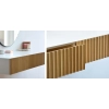 Listwa Drewniana Bukowa Ryflowana Gęste Półwałki 100x6mm 1200mm 0149