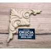 DEKOR 128x70 mm Ornament Ozdobny Dekoracyjny Narożnik z Pyłu Drzewnego DIY