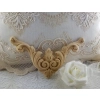 DEKOR 180x107 mm Ornament Ozdobny Dekoracyjny Narożnik z Pyłu Drzewnego DIY
