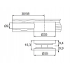 2 szt - Mimośród meblowy fi 35 x 16 mm MAMUT, Złącze meblowe MOCNE